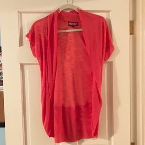 Pink Short Sleeve Cardigan